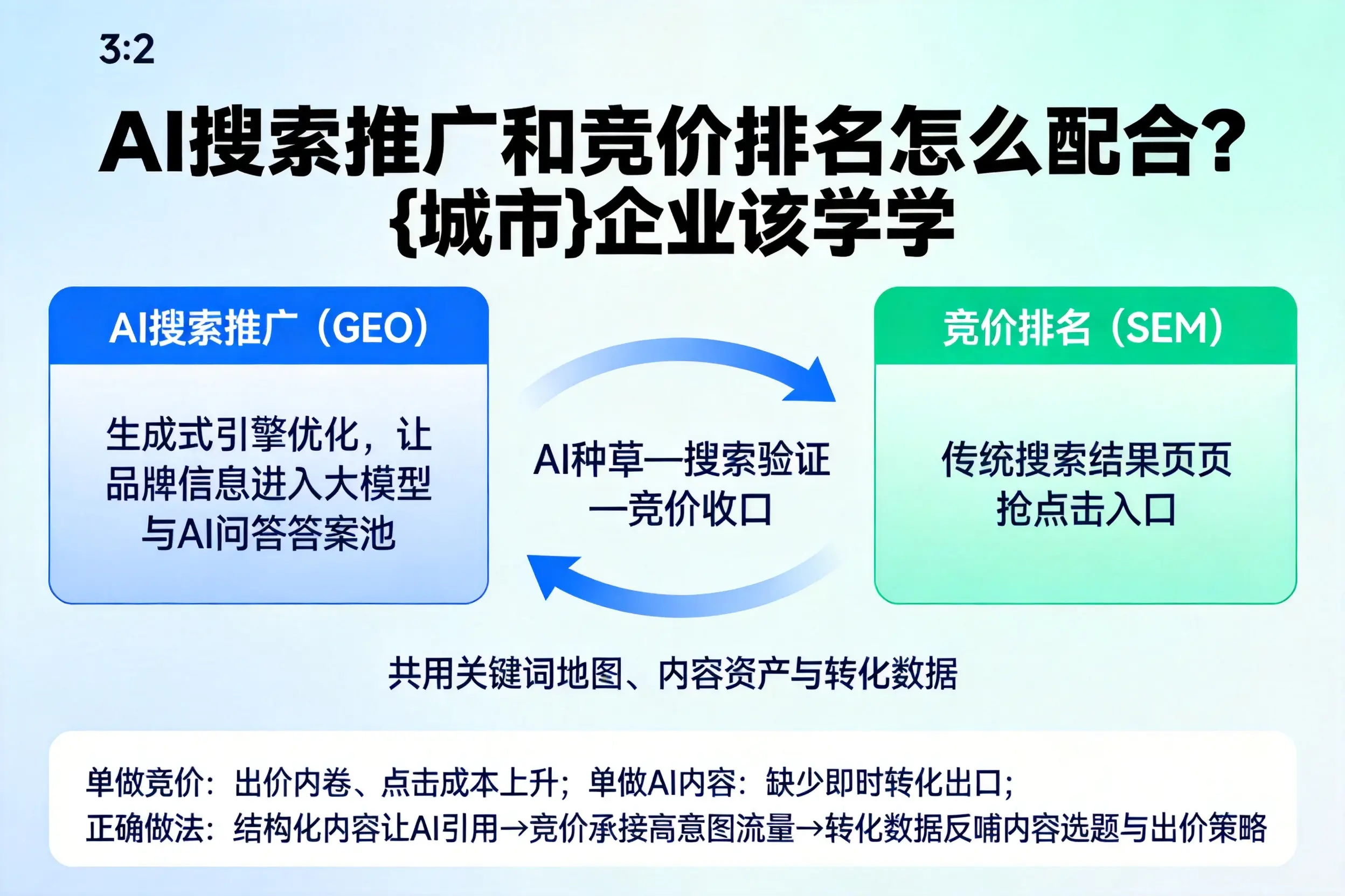 AI搜索推广和竞价排名怎么配合？桂林企业该学学