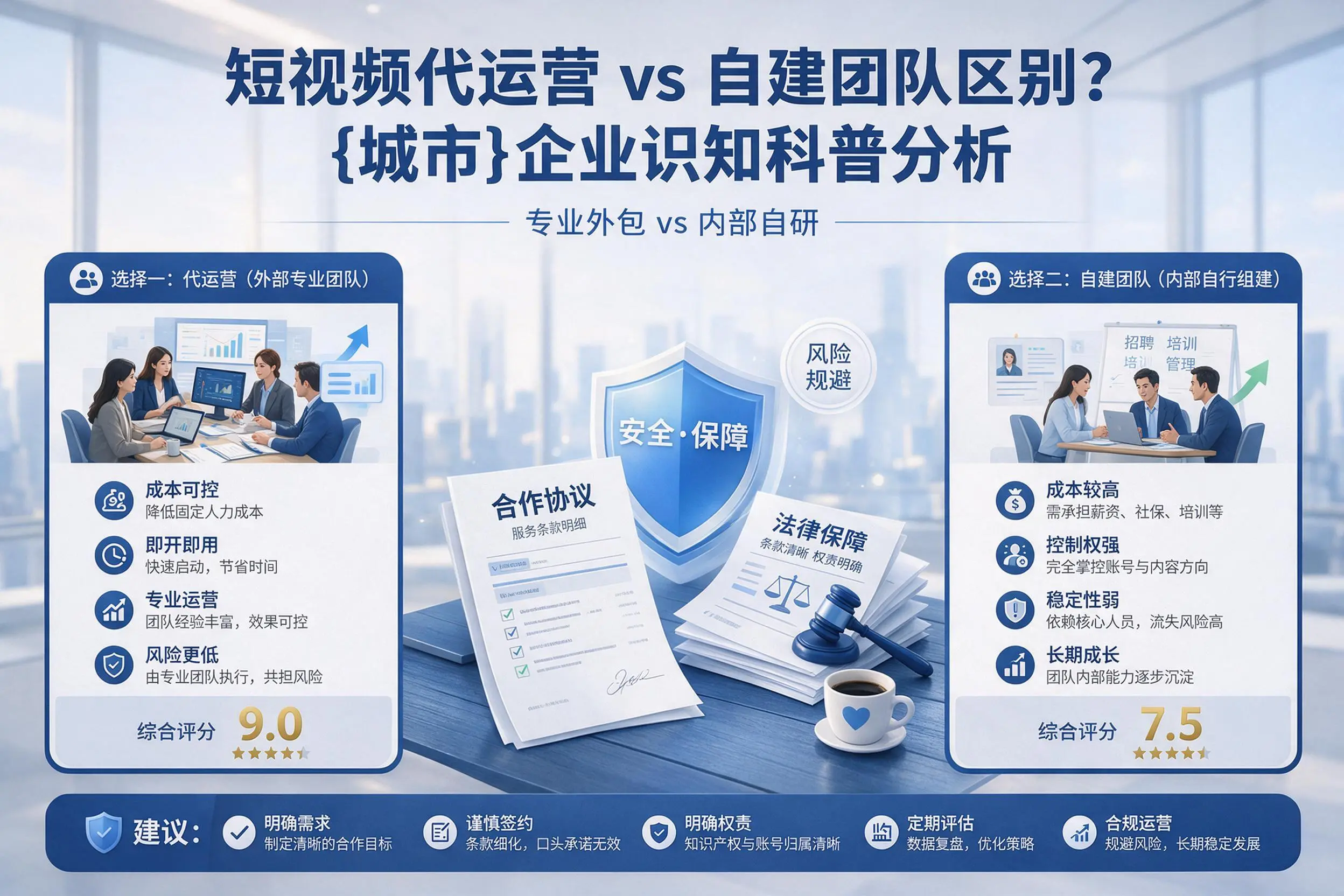 短视频代运营与自建团队区别？桂林企业认知科普分析