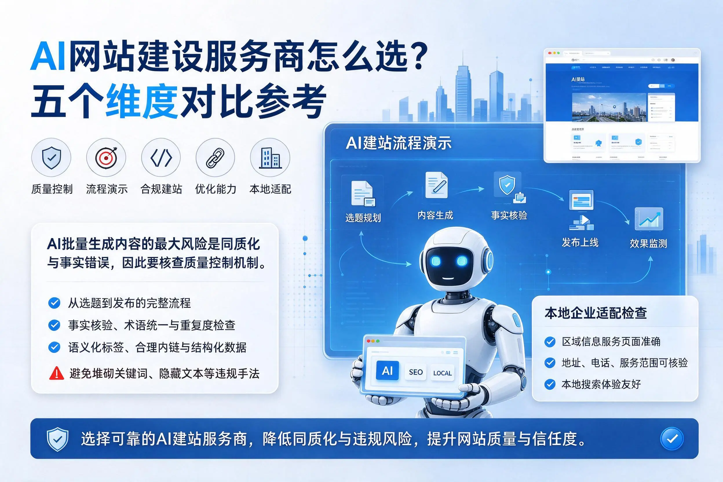 桂林AI网站建设服务商怎么选?五个维度对比参考